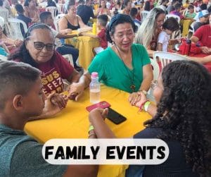 family at family dinner 2022